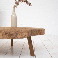 Table basse primitive en bois, début 20ème