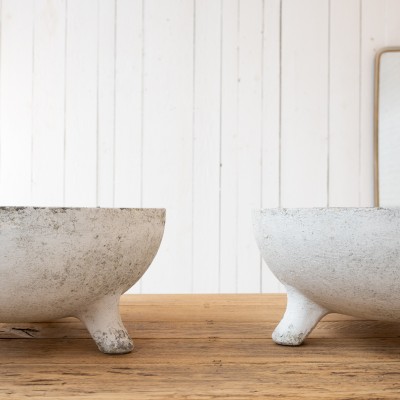 Pair of design planters 1950 by Willy Guhl