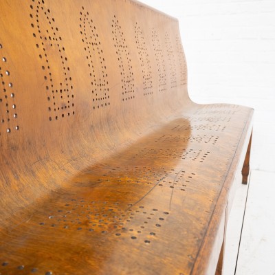 French bentwood brewery bench, 1930