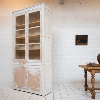 Large 4-door wooden display cabinet, 1930