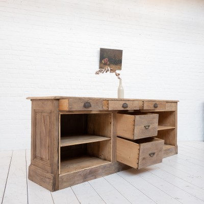 Oak haberdashery counter, early 20th century