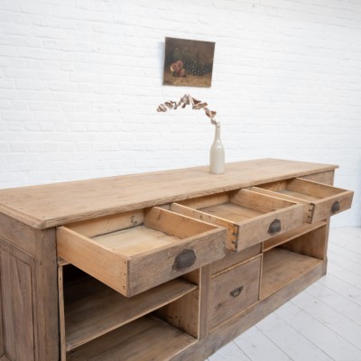 Oak haberdashery counter, early 20th century