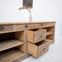 Oak haberdashery counter, early 20th century