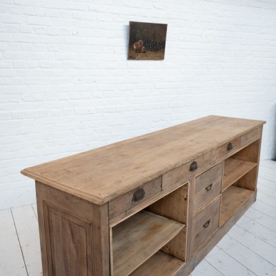 Oak haberdashery counter, early 20th century