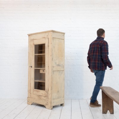 Antique 1-door wooden display case, 1930