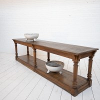 Oak draper's table, late 19th century