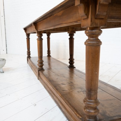 Oak draper's table, late 19th century