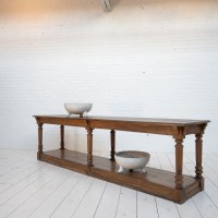 Oak draper's table, late 19th century