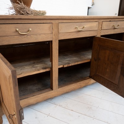 Oak 3-door sideboard, 19th century