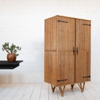 Armoire / Penderie en bambou par Audoux Minet, 1950