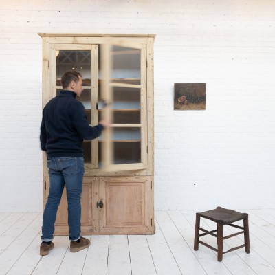 Ancienne vitrine 4 portes en bois, 1930