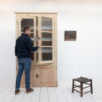 Antique 4-door wooden display cabinet, 1930