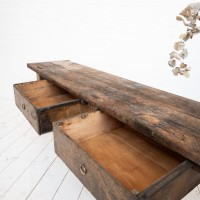 Impressive oak work table, 19th century