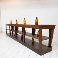 Exceptional oak haberdashery drapery  table, 1930