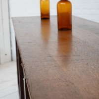 Exceptional oak haberdashery drapery  table, 1930