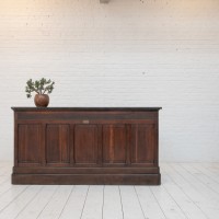 Antique oak and stone counter, 1900