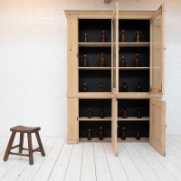 Large 4-door wooden display case