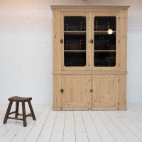 Large 4-door wooden display case