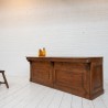 French antique oak and marble counter, 1930