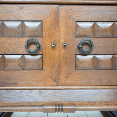 Oak sideboard Charles DUDOUYT style c.1940