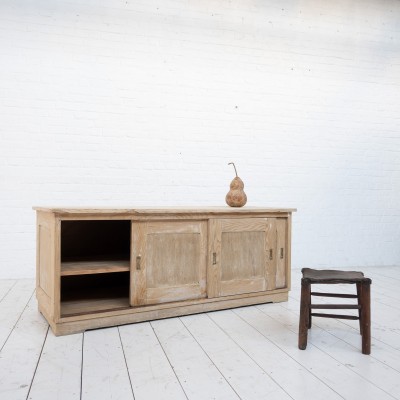 Antique low cabinet with sliding doors, 1950