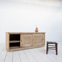 Antique low cabinet with sliding doors, 1950