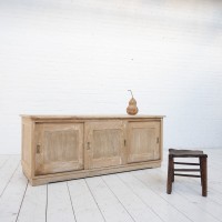 Antique low cabinet with sliding doors, 1950