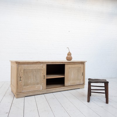 Antique low cabinet with sliding doors, 1950