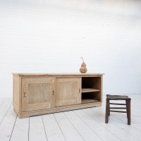 Antique low cabinet with sliding doors, 1950