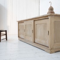 Antique low cabinet with sliding doors, 1950