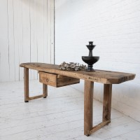 Early 20th century oak console table