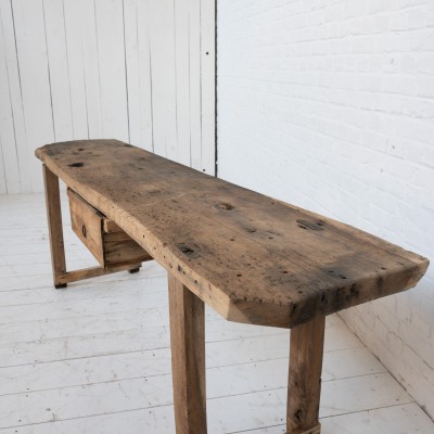 Early 20th century oak console table