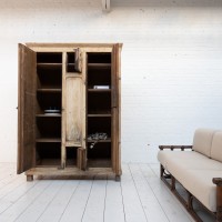 Early 20th century antique wooden ice chest