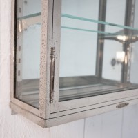 French Pair of nickel-plated brass display cabinets, 1930