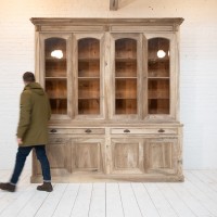 Large walnut bookcase, 1930