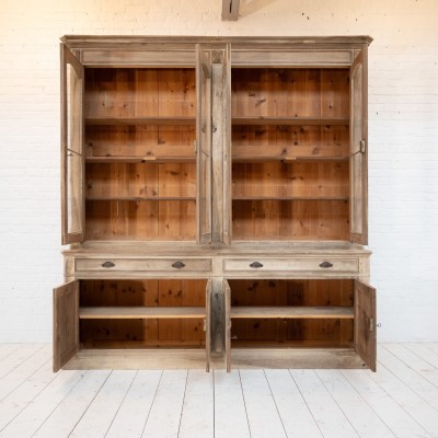 Large walnut bookcase, 1930