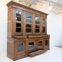 Large French oak bookcase, 19th century