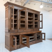 Large French oak bookcase, 19th century