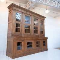 Large French oak bookcase, 19th century