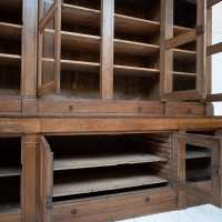 Large French oak bookcase, 19th century