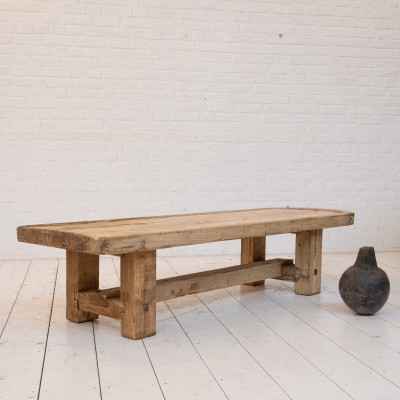 Grande table basse en bois, début 20ème