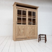 French wooden dresser with sliding doors, 1930