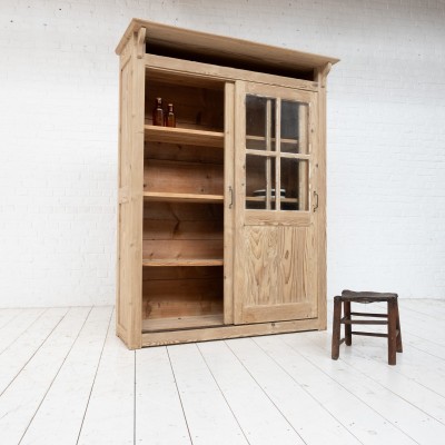 French wooden dresser with sliding doors, 1930