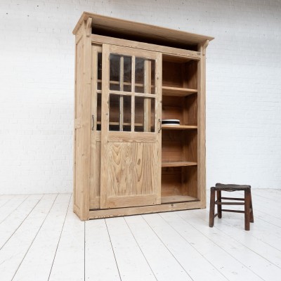 French wooden dresser with sliding doors, 1930