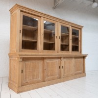 Antique oak bookcase with sliding doors, 1930