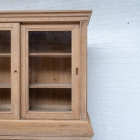 Antique oak bookcase with sliding doors, 1930