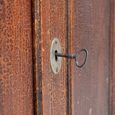 Ancien arriere de bar en bois, 4 portes, début 20ème