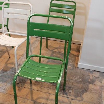 Set of 6 metal bistro chairs