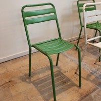 Série de 6 chaises en métal industrielles