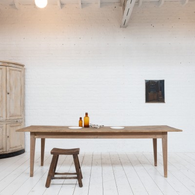 Large oak and fir farmhouse table, 1930